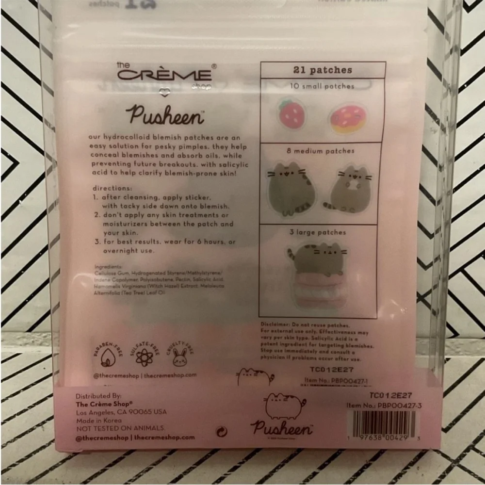 Pusheen Pink Blemish Patches by The Crème Shop